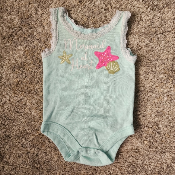 Baby Starters 3M Mermaid at Heart Baby Girl Sleeveless Bodysuit in Turquoise - Picture 2 of 7